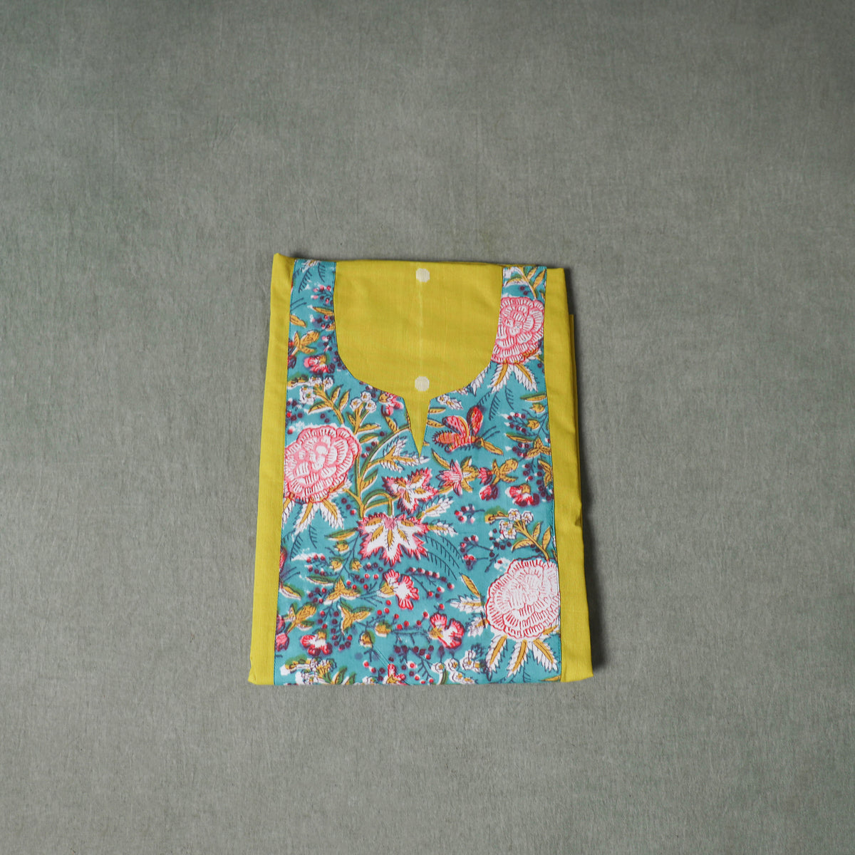 Patchwork jacquard buti cotton unstitched kurta material