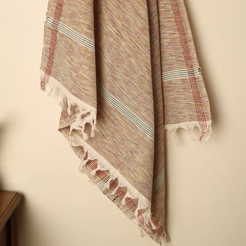 Brown - Handloom Fine Cotton Plain Bath Towel 49