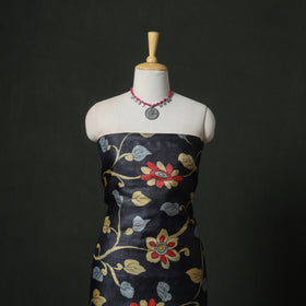 Pure Handloom Tussar Silk Kalamkari Handpainted Unstitched Dress Material: Kurta with Dupatta 10