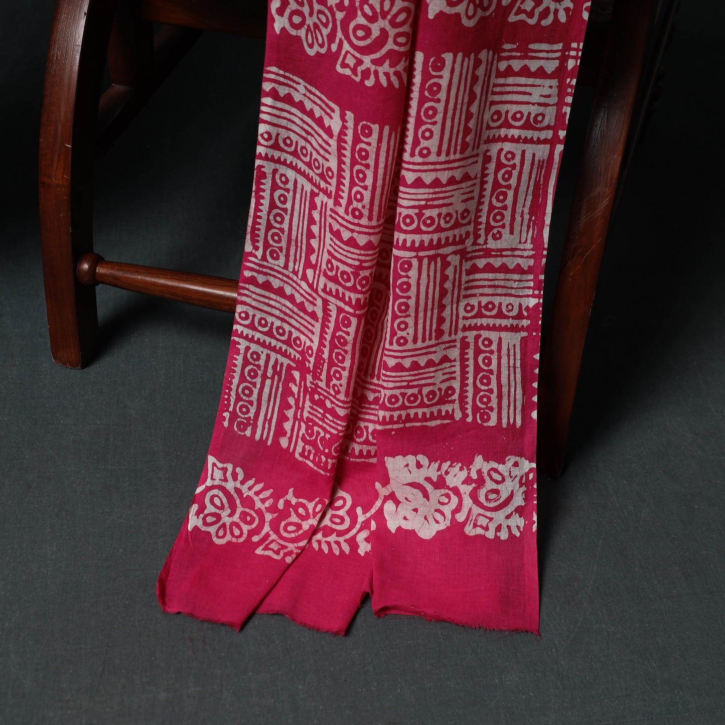 Kutch Hand Block Batik Print Cotton 3pc Unstitched Dress Material Suit Set 58