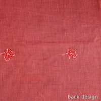 Red - 3pc Hand Embroidery Cotton Chikankari Dress Material 26