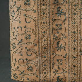 Kashmiri Sozni Hand Embroidered Pure Merino Wool Unstitched Dress Material: Kurta, Bottom with Dupatta 05