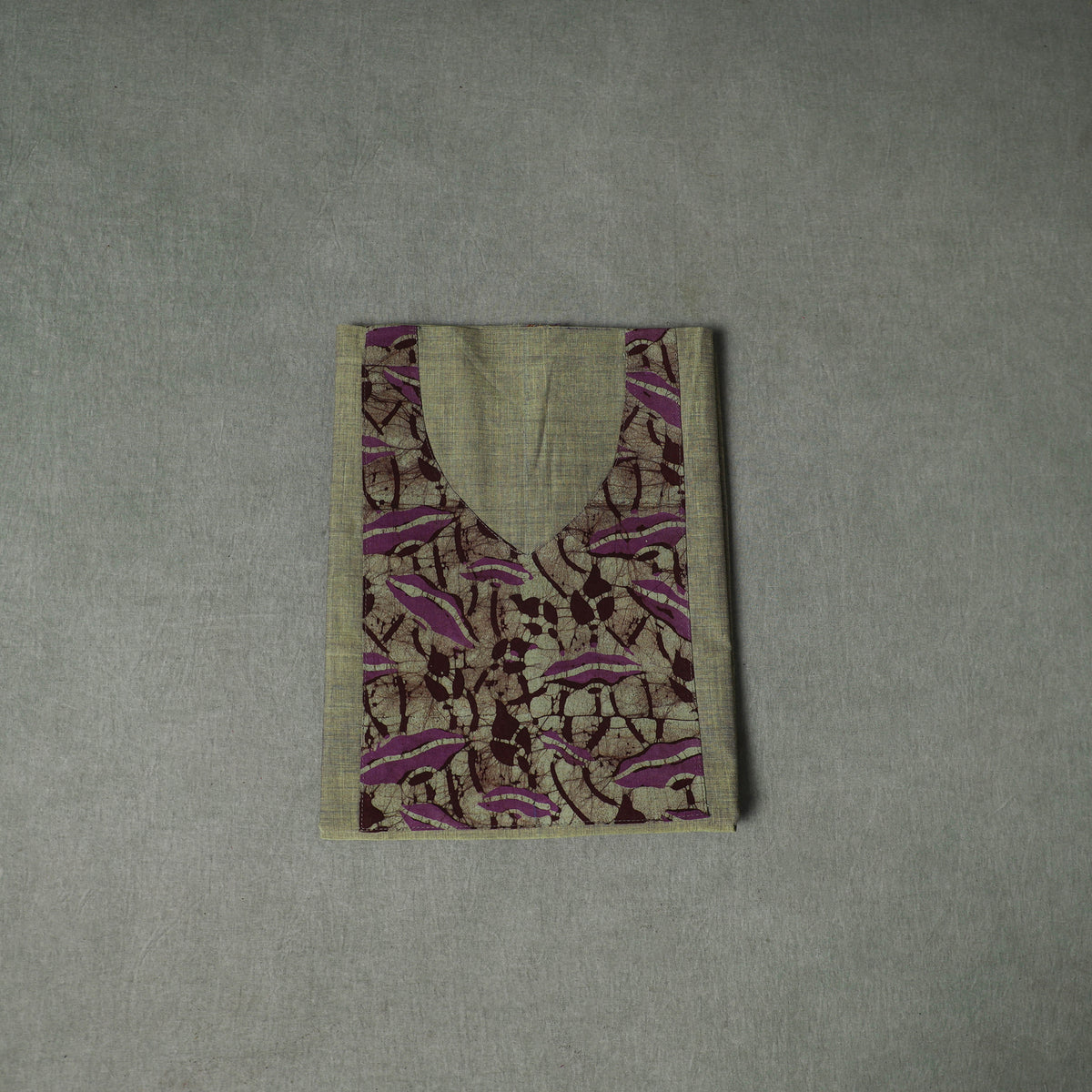 Patchwork mangalagiri handloom cotton unstitched kurta
