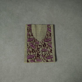 Patchwork mangalagiri handloom cotton unstitched kurta