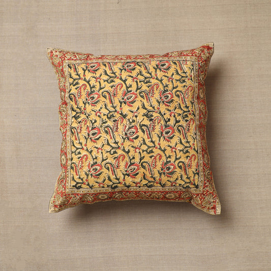 Original Pedana Kalamkari Block Printed Cotton Cushion Cover (16 x 16 in) 12