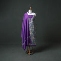 Kashmiri Aari & Sozni Hand Embroidered Cutwork Pure Merino Wool Unstitched Dress Material: Kurta, Bottom with Dupatta 07