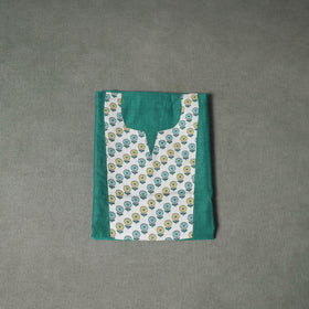 Patchwork Mangalagiri Handloom Cotton Unstitched Kurta Material (2.5m) 69