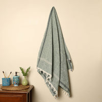 Green - Handloom Fine Cotton Plain Bath Towel 57