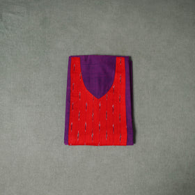 Patchwork Mangalagiri Handloom Cotton Unstitched Kurta Material (2.5m) 65