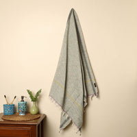 Green - Handloom Fine Cotton Plain Bath Towel 58