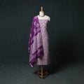 Kutch Hand Block Batik Print Cotton 3pc Unstitched Dress Material Suit Set 62