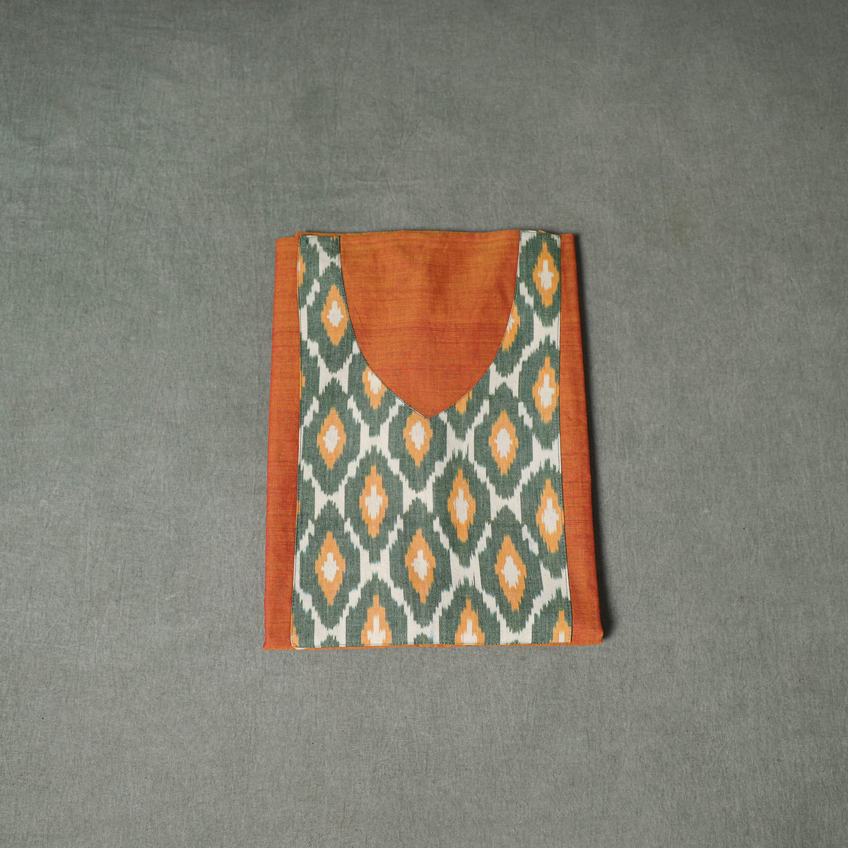 Patchwork Mangalagiri Handloom Cotton Unstitched Kurta Material (2.5m) 61