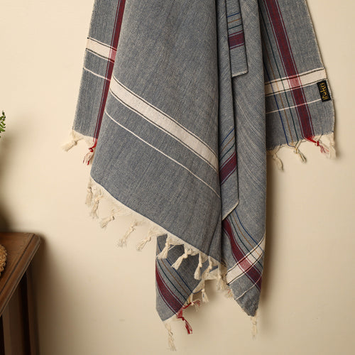 Grey - Handloom Fine Cotton Plain Bath Towel 59