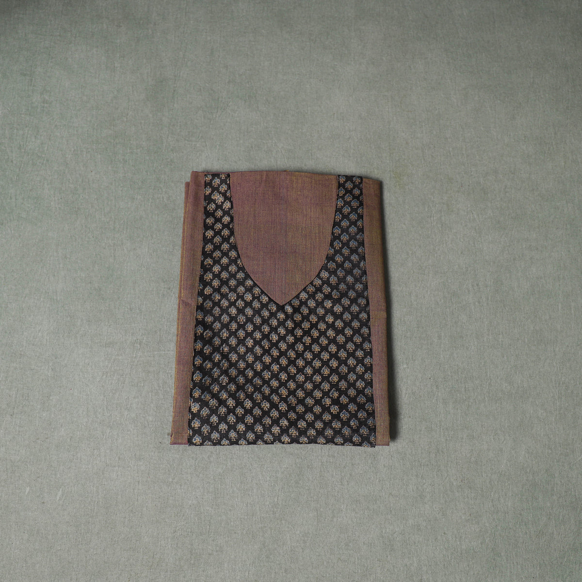 Patchwork Mangalagiri Handloom Cotton Unstitched Kurta Material (2.5m) 53