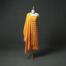 Kashmiri Aari Hand Embroidered Cutwork Pure Merino Wool Unstitched Dress Material: Kurta, Bottom with Dupatta 10