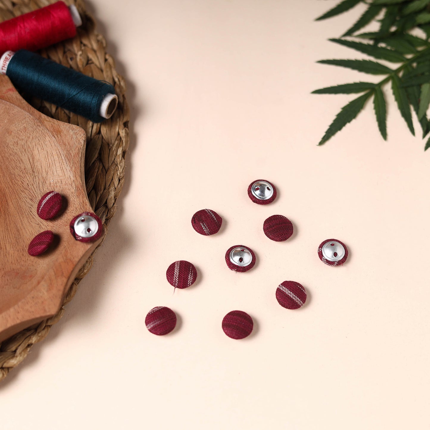  Buttonbaaz Handmade Fabric Button Small 