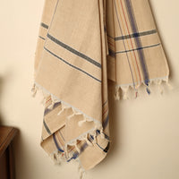 Beige - Handloom Fine Cotton Plain Bath Towel 64