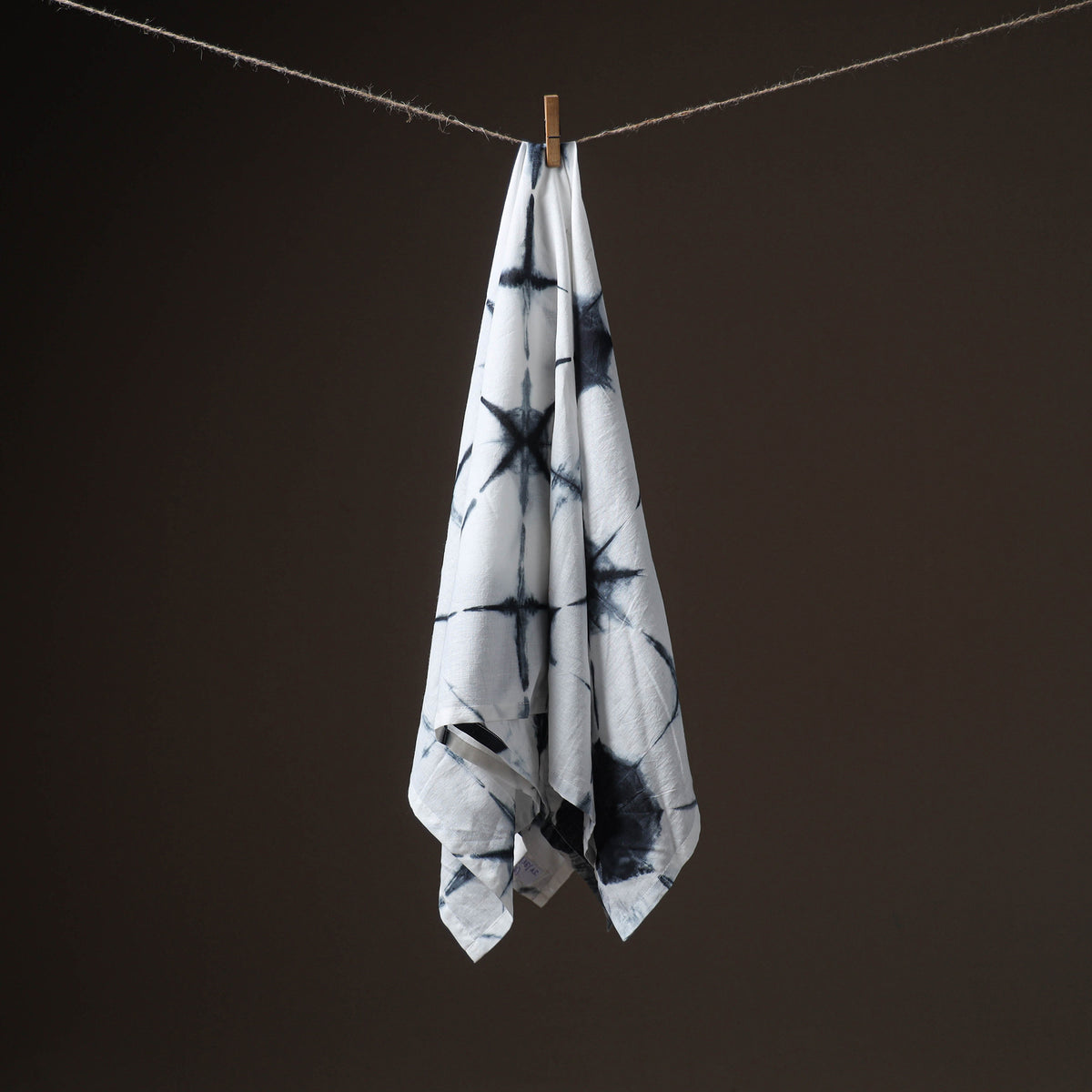 Pure Cotton Shibori Tie-Dye Scarf 09