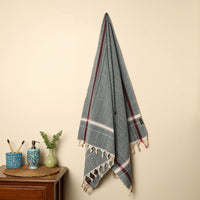 Grey - Handloom Fine Cotton Plain Bath Towel 66