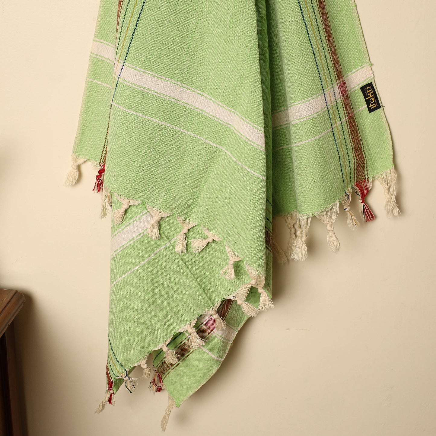 Green - Handloom Fine Cotton Plain Bath Towel 67