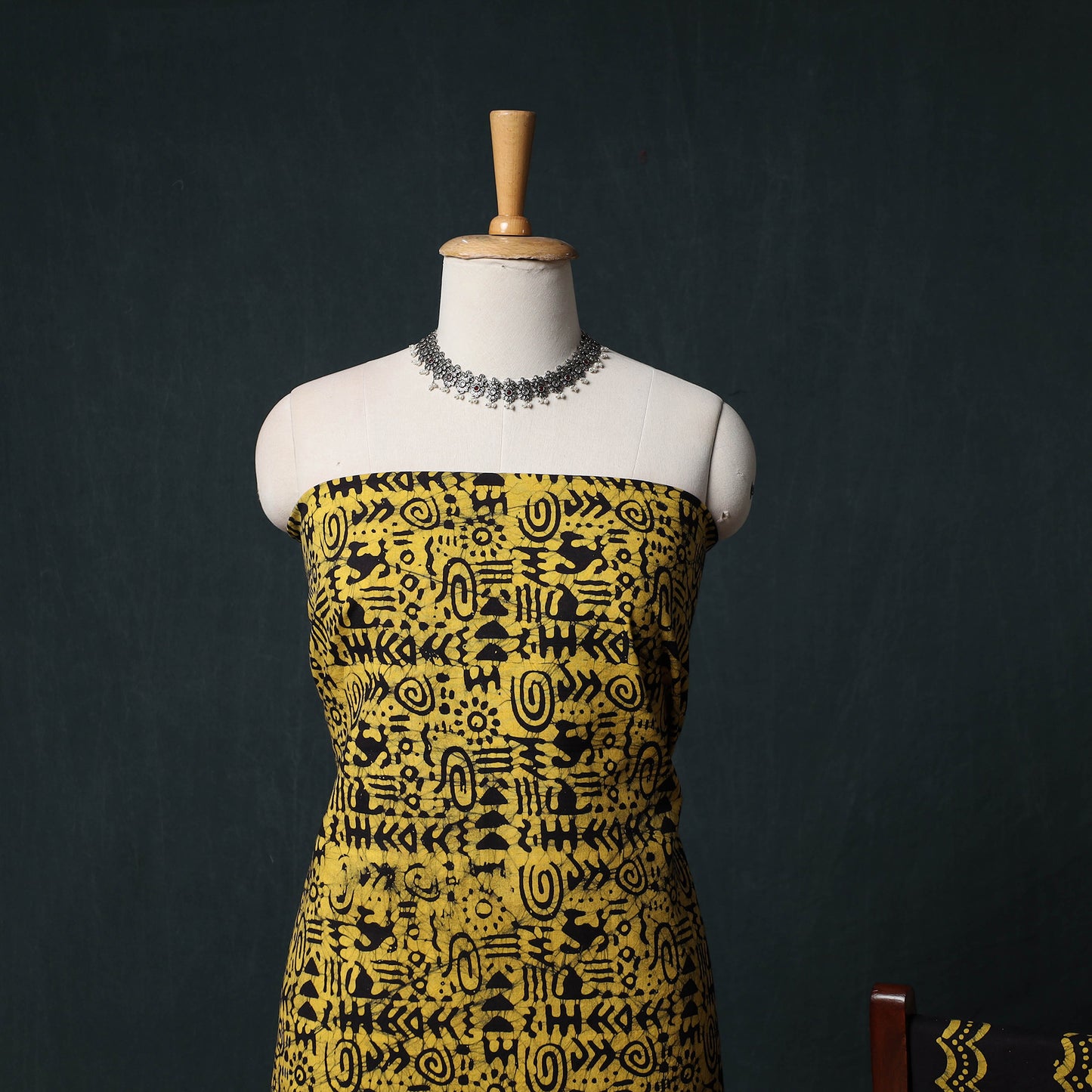Kutch Hand Block Batik Print Cotton 3pc Unstitched Dress Material Suit Set 65
