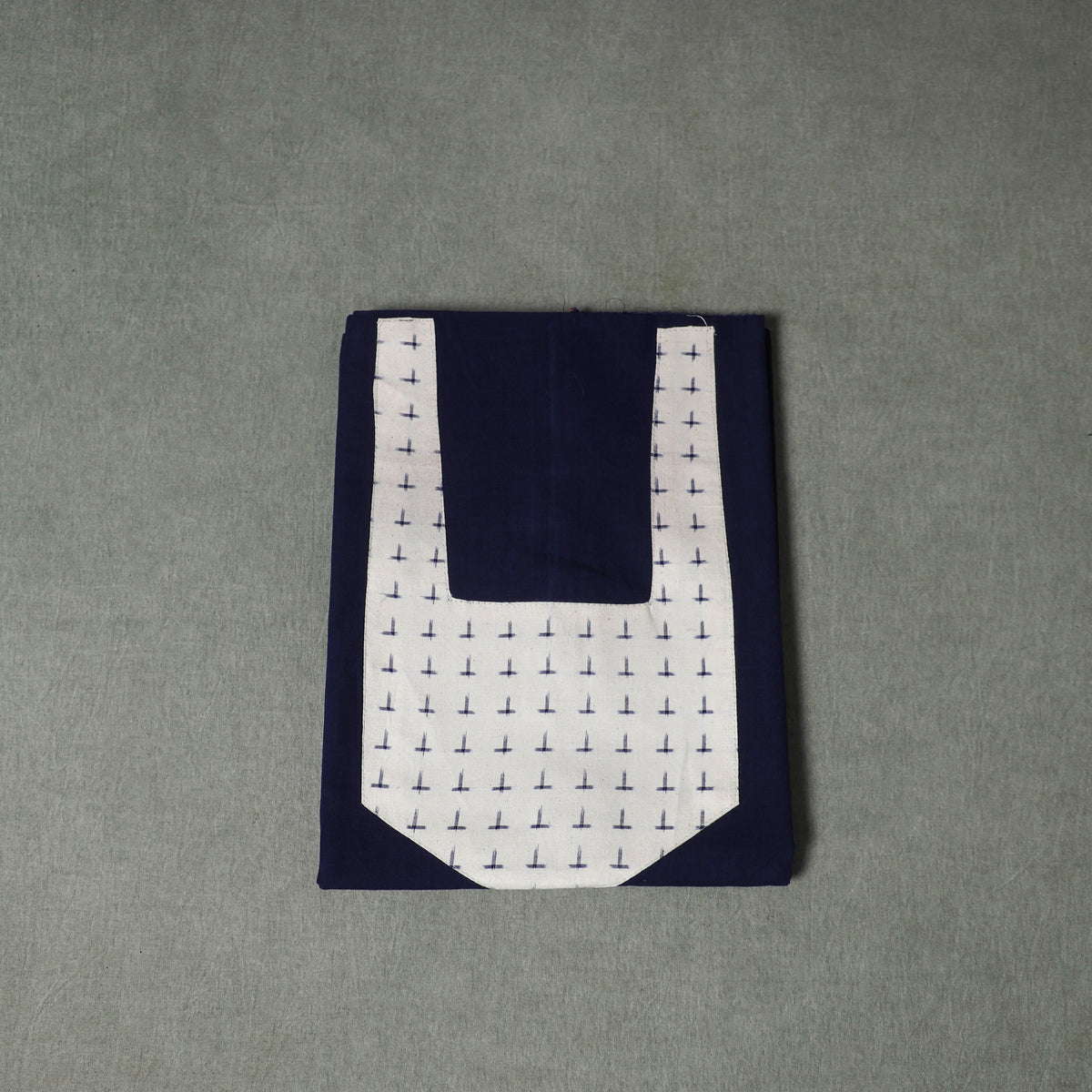 Patchwork Mangalagiri Handloom Cotton Unstitched Kurta Material (2.5m) 41