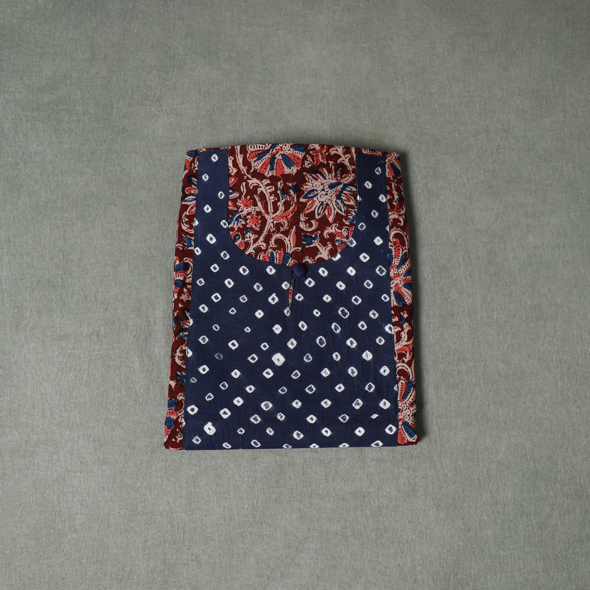 Patchwork Kalamkari Block Print Cotton Unstitched Kurta Material (2.5m) 35