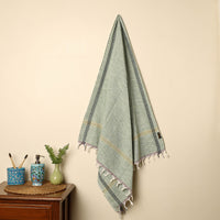 Green - Handloom Fine Cotton Plain Bath Towel 70