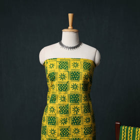Kutch Hand Block Batik Print Cotton 3pc Unstitched Dress Material Suit Set 66