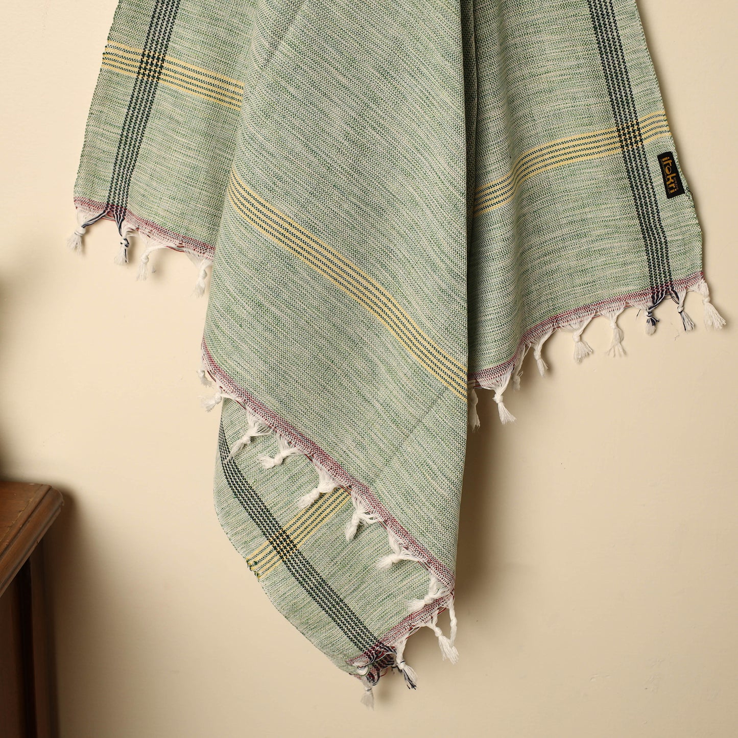 Green - Handloom Fine Cotton Plain Bath Towel 70