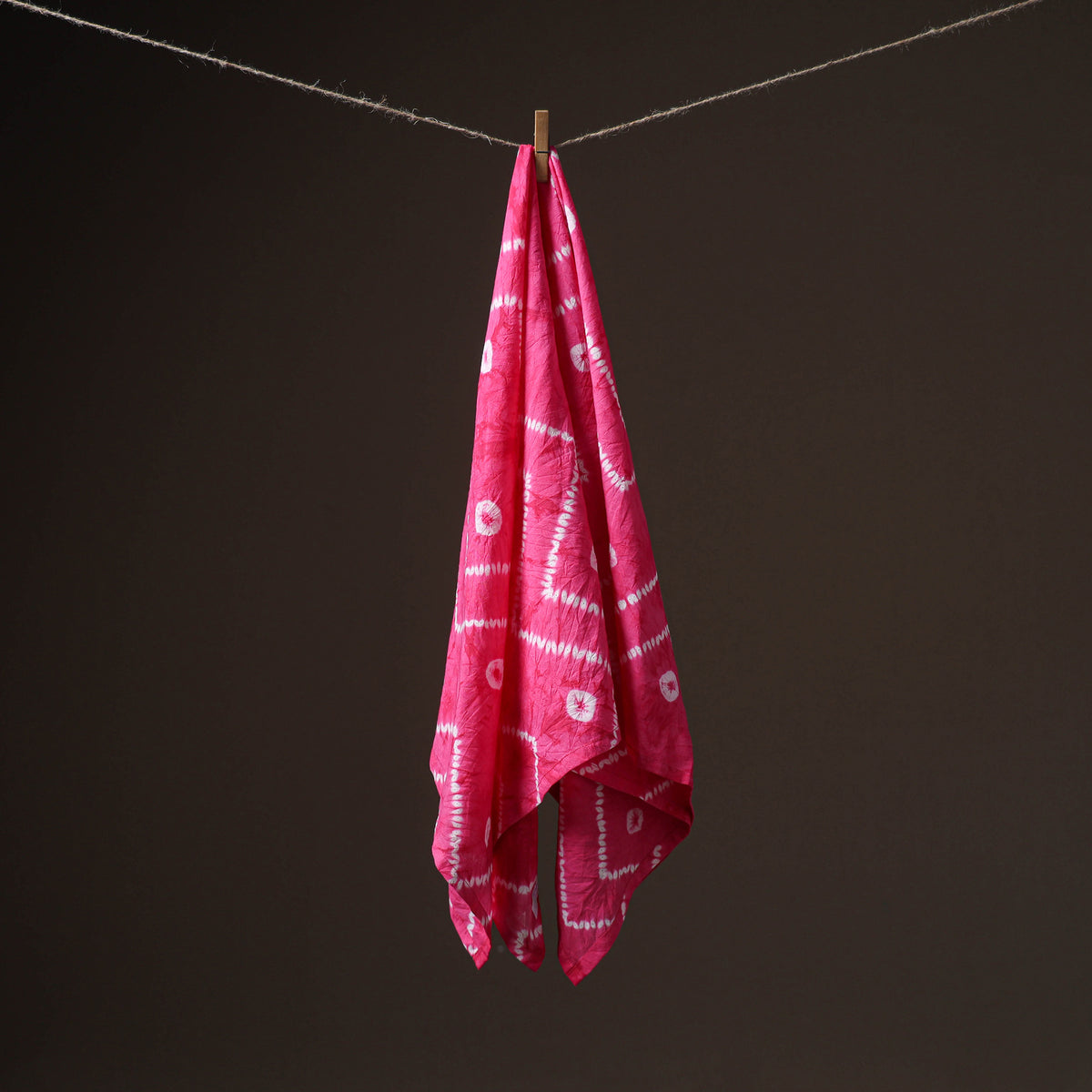 Pure Cotton Shibori Tie-Dye Scarf 01