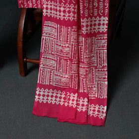 Kutch Hand Block Batik Print Cotton 3pc Unstitched Dress Material Suit Set 67