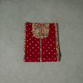 Patchwork Kalamkari Block Print Cotton Unstitched Kurta Material (2.5m) 27