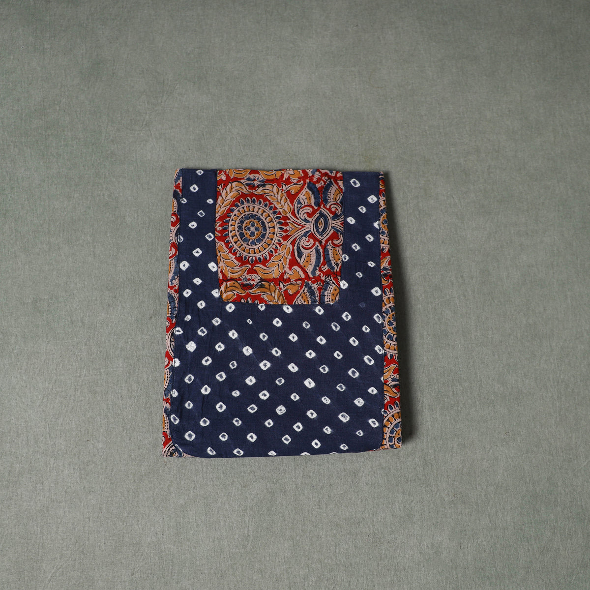 Patchwork Kalamkari Block Print Cotton Unstitched Kurta Material (2.5m) 24