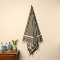 Brown - Handloom Fine Cotton Plain Bath Towel 77