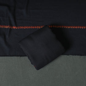 Kashmiri Sozni Hand Embroidered Pure Merino Wool Unstitched Dress Material: Kurta, Bottom with Dupatta 13