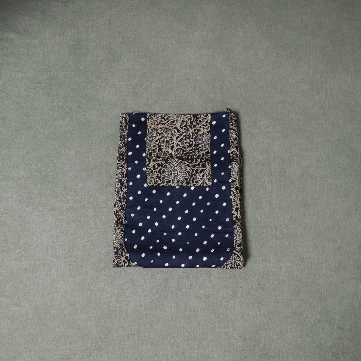 Patchwork Kalamkari Block Print Cotton Unstitched Kurta Material (2.5m) 18