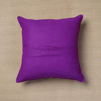 Purple - Traditional Pure Banarasi Silk Handwoven Zari Cushion Cover (16 x 16 in)