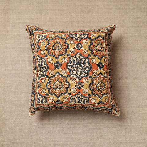 Multicolor Original Pedana Block Print Cotton Kalamkari Cushion Cover