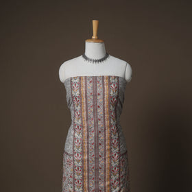 Grey - Woolen Heavy Chain Stitch Embroidered Unstitched Dress Material: Kurta, Bottom & Dupatta 18