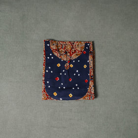 Patchwork Kalamkari Block Print Cotton Unstitched Kurta Material (2.5m) 11