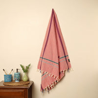 Pink - Handloom Fine Cotton Plain Bath Towel 82