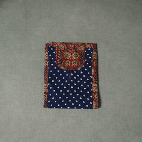 Patchwork Kalamkari Block Print Cotton Unstitched Kurta Material (2.5m) 10