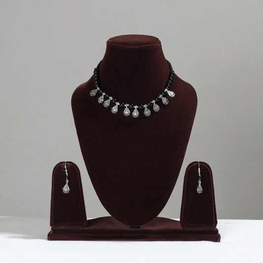 Tribal Handmade Choker Necklace Set with Beadwork 16