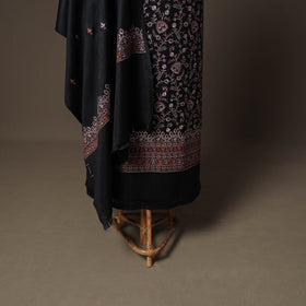 Woolen Heavy Embroidered Unstitched Dress Material: Kurta, Bottom & Dupatta 17