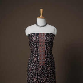 Woolen Heavy Embroidered Unstitched Dress Material: Kurta, Bottom & Dupatta 17