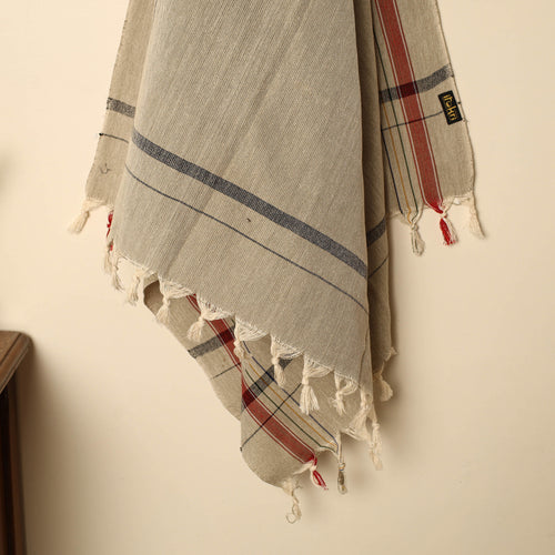 Beige - Handloom Fine Cotton Plain Bath Towel 85