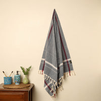 Grey - Handloom Fine Cotton Plain Bath Towel 87