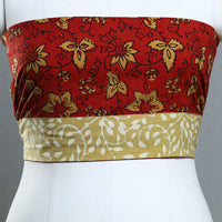 Red - Block Print Cotton Pipad Blouse Piece 150