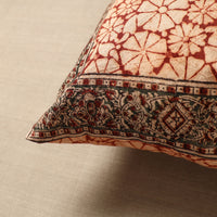 Beige - Original Pedana Kalamkari Block Printed Cotton Cushion Cover (16 x 16 in) 28